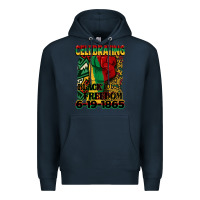 Navy celebrating black freedom 6 19 1865 juneteenth Premium Hoodie - CowGirlArtShop