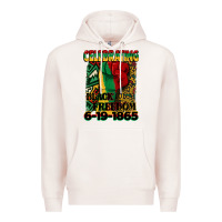 Pale Pink celebrating black freedom 6 19 1865 juneteenth Premium Hoodie - CowGirlArtShop