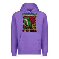 Purple celebrating black freedom 6 19 1865 juneteenth Premium Hoodie - CowGirlArtShop