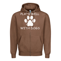Chestnut Plays Well With Dogs Zipper Hoodie - Bettercallsaul