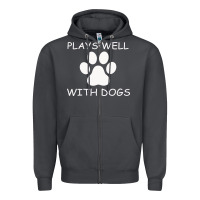 Smoke Plays Well With Dogs Zipper Hoodie - Bettercallsaul