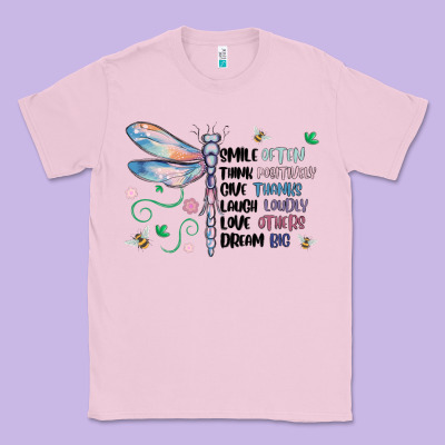 Dragonfly Smile Tink Give Laugh Love Dream Classic Tee Designed By Maliassmallbusiness