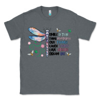 Charcoal Heather dragonfly smile tink give laugh love dream Classic Tee - MaliasSmallBusiness