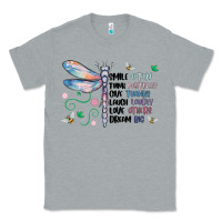 Heather Grey dragonfly smile tink give laugh love dream Classic Tee - MaliasSmallBusiness