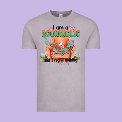 Bookaholic Vintage Tee Designed By Maliassmallbusiness