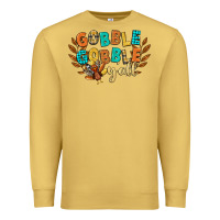 Antique Gold gobble gobble yall Premium Sweatshirt - CowGirlArtShop