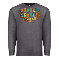 Charcoal Heather gobble gobble yall Premium Sweatshirt - CowGirlArtShop