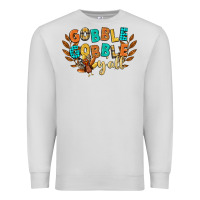 Dove Grey gobble gobble yall Premium Sweatshirt - CowGirlArtShop
