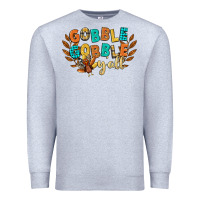 Heather Grey gobble gobble yall Premium Sweatshirt - CowGirlArtShop