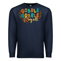 Navy gobble gobble yall Premium Sweatshirt - CowGirlArtShop