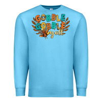 Ocean Blue gobble gobble yall Premium Sweatshirt - CowGirlArtShop