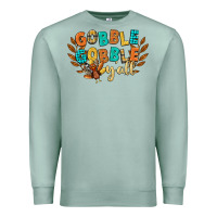 Seafoam gobble gobble yall Premium Sweatshirt - CowGirlArtShop