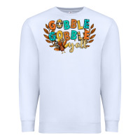 White gobble gobble yall Premium Sweatshirt - CowGirlArtShop