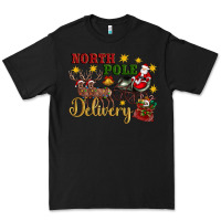 Black North Pole Delivery Santa Sleigh Premium Tee - Artiststas