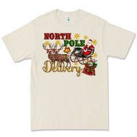 Bone North Pole Delivery Santa Sleigh Premium Tee - Artiststas