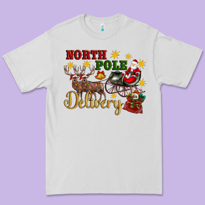 North Pole Delivery Santa Sleigh Premium Tee Designed By Artiststas