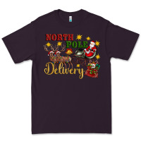 Plum North Pole Delivery Santa Sleigh Premium Tee - Artiststas