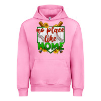 Fuchsia Pink no place like home baseball Urban Hoodie - BundleAndBundleShop