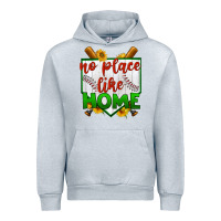 Heather Grey no place like home baseball Urban Hoodie - BundleAndBundleShop