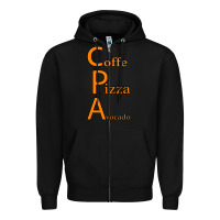 Black coffe pizza avocado Zipper Hoodie - Bettercallsaul