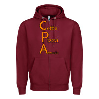 Burgundy coffe pizza avocado Zipper Hoodie - Bettercallsaul
