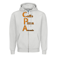 Dove Grey coffe pizza avocado Zipper Hoodie - Bettercallsaul