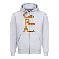 Heather Grey coffe pizza avocado Zipper Hoodie - Bettercallsaul