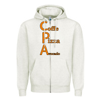 Oatmeal Heather coffe pizza avocado Zipper Hoodie - Bettercallsaul