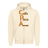 Sandshell coffe pizza avocado Zipper Hoodie - Bettercallsaul