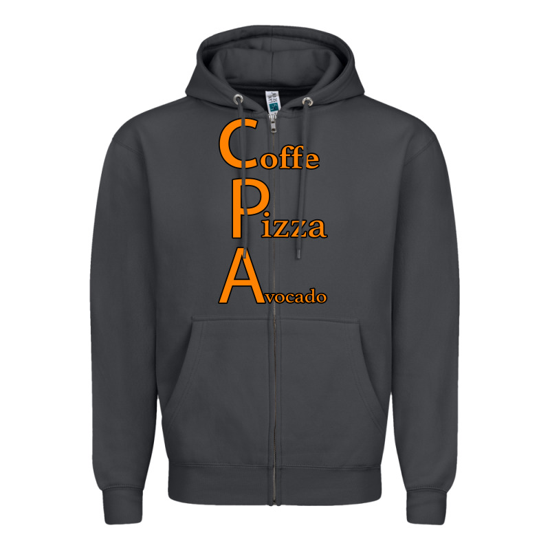 Coffe Pizza Avocado Zipper Hoodie by Bettercallsaul | Teevron