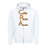 White coffe pizza avocado Zipper Hoodie - Bettercallsaul