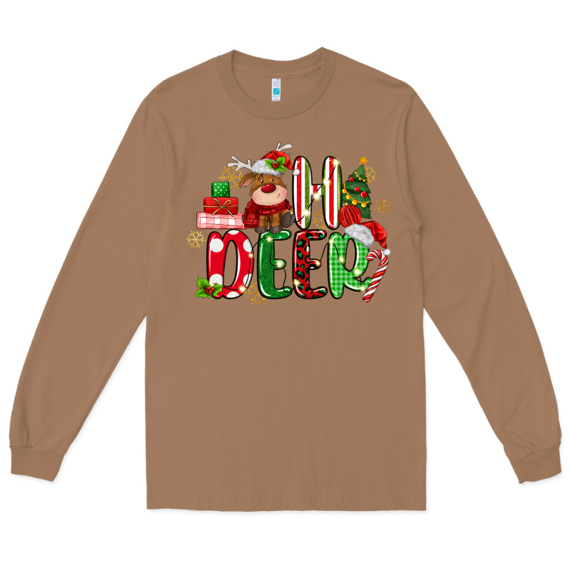 Oh Deer Reindeer Long Sleeve Tee by MaliasSmallBusiness | Teevron