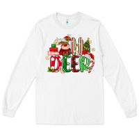 White oh deer reindeer Long Sleeve Tee - MaliasSmallBusiness