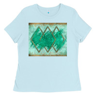 Baby Blue green glitter Ladies Tee - JahusDesignShop