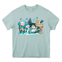 Arona winter snowman coffee cups Heavy Core Tee - AdoDesignShop