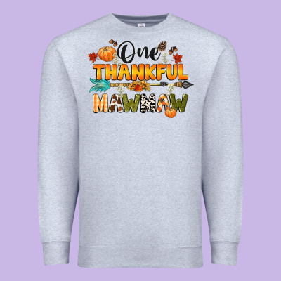 One Thankful Mawmaw Premium Sweatshirt Designed By Cowgirlartshop