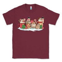 Burgundy christmas cookie coffe cups Classic Tee - MaliasSmallBusiness