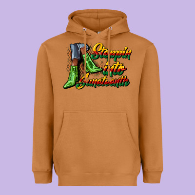 Steppin Into Juneteenth Heels Heavyweight Hoodie Designed By Cowgirlartshop