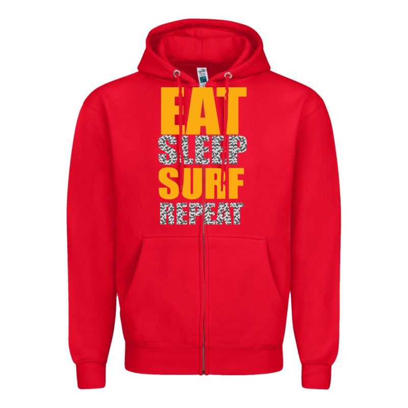 Eat Sleep Surf Repeat Zipper Hoodie by Bettercallsaul | Teevron