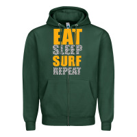 Sports Green eat sleep surf repeat Zipper Hoodie - Bettercallsaul