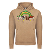 Vintage Coffee cow st patrick days Vintage Hoodie - MaliasSmallBusiness