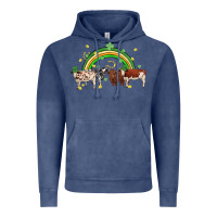 Vintage Denim cow st patrick days Vintage Hoodie - MaliasSmallBusiness