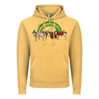 Vintage Mustard cow st patrick days Vintage Hoodie - MaliasSmallBusiness