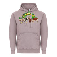 Vintage Zinc cow st patrick days Vintage Hoodie - MaliasSmallBusiness