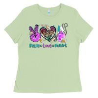Matcha peace love nail art Ladies Tee - AdoDesignShop