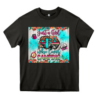 Asphalt just a girl who loves camping Heavy Core Tee - JahusDesignShop
