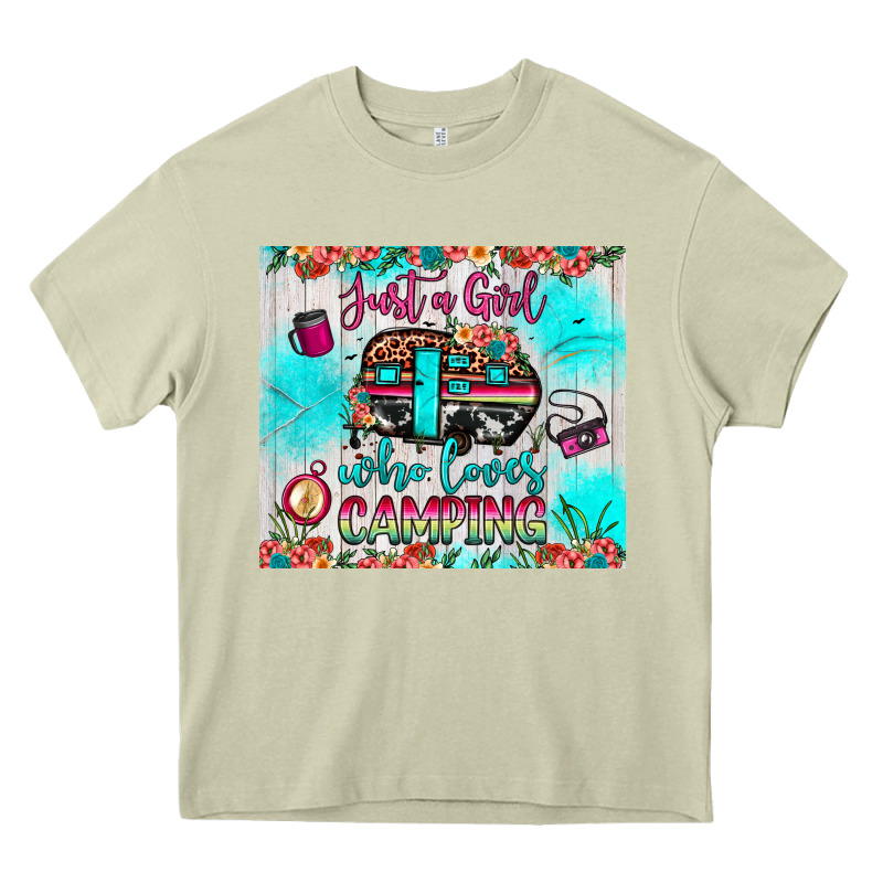 Just A Girl Who Loves Camping Heavy Core Tee by JahusDesignShop | Teevron