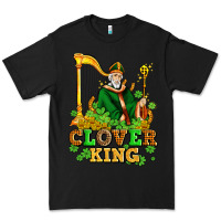Black st patricks clover king  with shamrocks Premium Tee - AdoDesignShop
