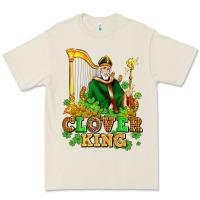 St Patricks Clover King  With Shamrocks Premium Tee | Teevron