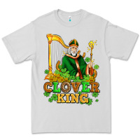 Dove Grey st patricks clover king  with shamrocks Premium Tee - AdoDesignShop